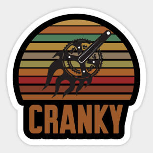 Bicycle Cranky Retro Vintage Sticker